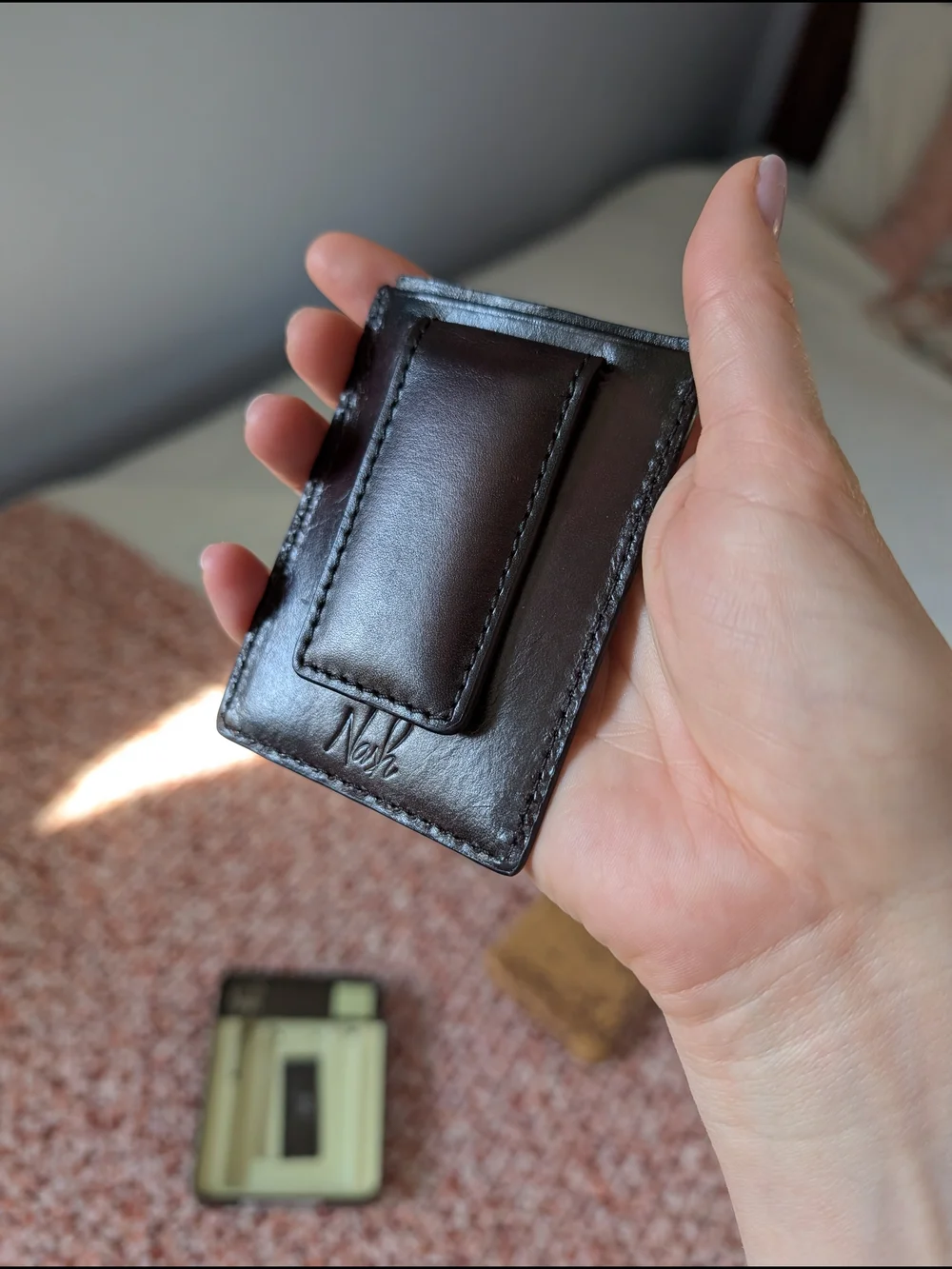 NEW Nash Men's Dark Brown Leather Money Clip/Wallet - $45 Retail